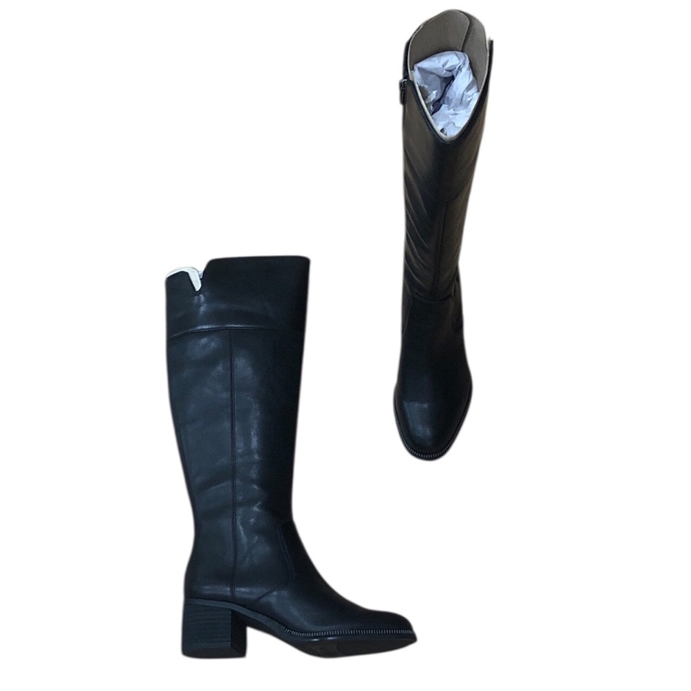 NEW Franco Sarto Lucianna Boots Size 7 Black Leather